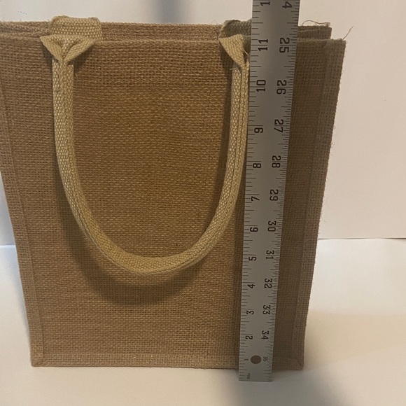Tan Jute Tote Bag - Picture 4 of 4
